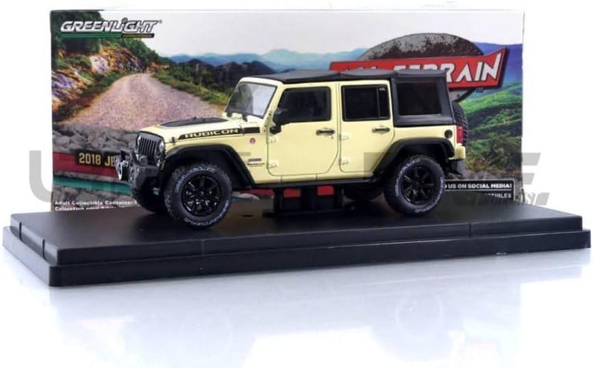 ミニカー Greenlight グリーンライト ジープ ラングラー アンリミテッド ルビコン 2018 1/43 スケール アメリカンオフロード象徴 角張ボディ特徴的7スロットグリル 大径タイヤ無骨機能的デザイン 高精細再現 精巧模型 車好き贈物 コレクション用品