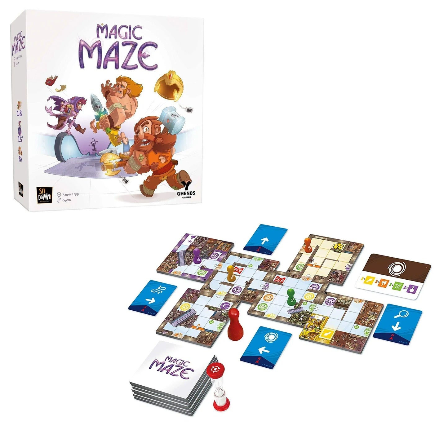 ボードゲーム Magic Maze マジックメイズ アライアンスリプレイ 4人協力型リアルタイム脱出ゲーム 警備員回避瞬時判断制限時間内ミッション成功必須 静かな忍耐 サイレント連携非言語プレイ 