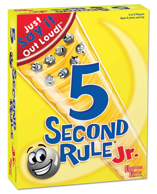 ボードゲーム 5 Second Rule Jr. University Games 親子で盛り上がる脳トレ 5秒ルール制限時間付き 3つ答える頭脳勝負 会話と瞬発力向上 家族パーティーゲーム 6歳以上対応 200枚カード付 6人対応 完全版 新感覚知育ゲーム 