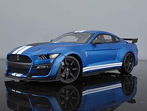ダイキャストモデルカー 2020年マスタング シェルビーGT500 ブルー スペシャルエディション Maisto ブランド 軽量ベント付きドライカーボンファイバーフード開閉式ドアトランクボンネット搭載高性能5.2リッターV8エンジン再現