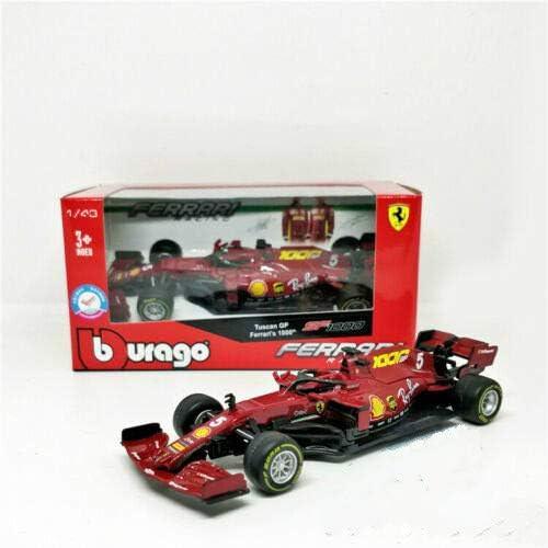 ミニカー フェラーリ SF1000 2020年型マシン 1/43スケール ダイキャストモデル セバスチャン ベッテル 5号車 再現 精巧 ボディワーク 空力性能 エアロダイナミクス パーツ ウイング イタリア 老舗ミニカーメーカー Bburago 高品質 精密仕上げ