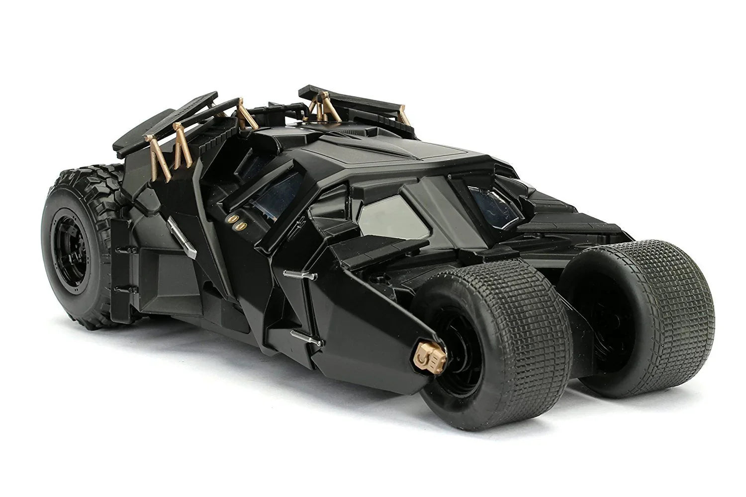 ミニカー バットモービル タンブラー 映画ダークナイト Jada Toys製 精巧1/24スケール マットブラック ダイキャスト製 約19cm コンパクトサイズ 重厚感あふれるディテール フィギュア付 バットマン世界観表現 コレクション向け 映画ファン
