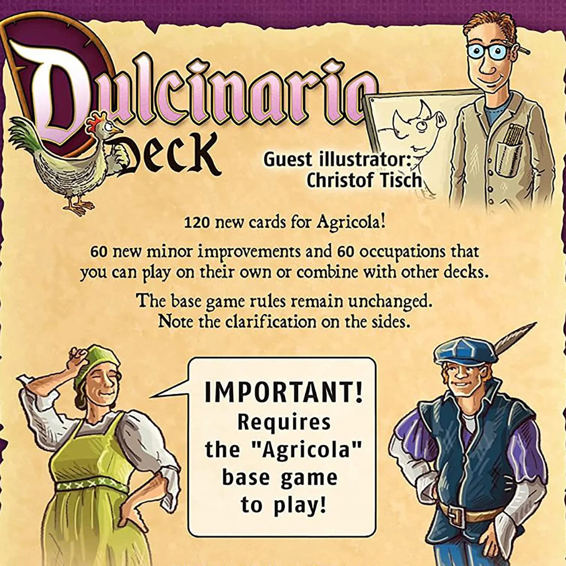 ボードゲーム AGRICOLA DULCINARIA DECK アグリコラ 拡張セット 120枚新カード 小規模改良60種 職業カード60種 農場経営戦略多様化 新戦略可能性拡大 