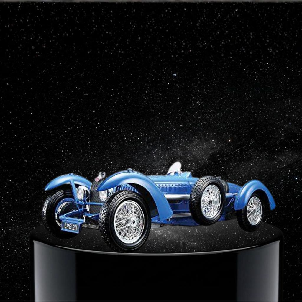 ブガッティ タイプ59 1/18 【伝説の名車を精巧再現】 ダイキャスト モデルカー ブルー