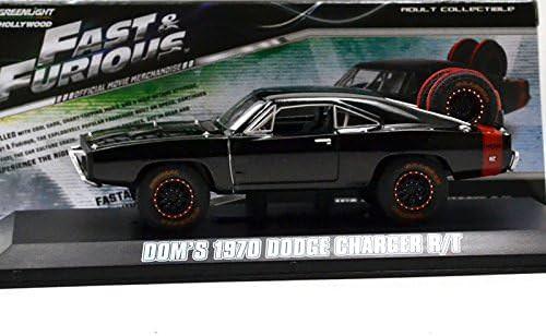 ミニカー GREENLIGHT グリーンライト ダッジ チャージャー R/T 1970 オフロード仕様 大径タイヤ 強化サスペンション ワイルドスピード7 映画再現 1/43スケール コレクション アメ車モデル 高精密仕上げ 車好き 贈り物として最適 迫力満点