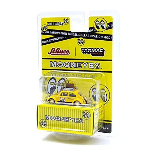 ダイキャストモデル フォルクスワーゲン ビートル MOONEYES コラボレーション Tarmac Works シュコー 1/64スケール 精巧 再現 丸みを帯びたボディライン ルーフラック スーツケース クラシカル ディテール 高精度 コレクター向け クラシックカー