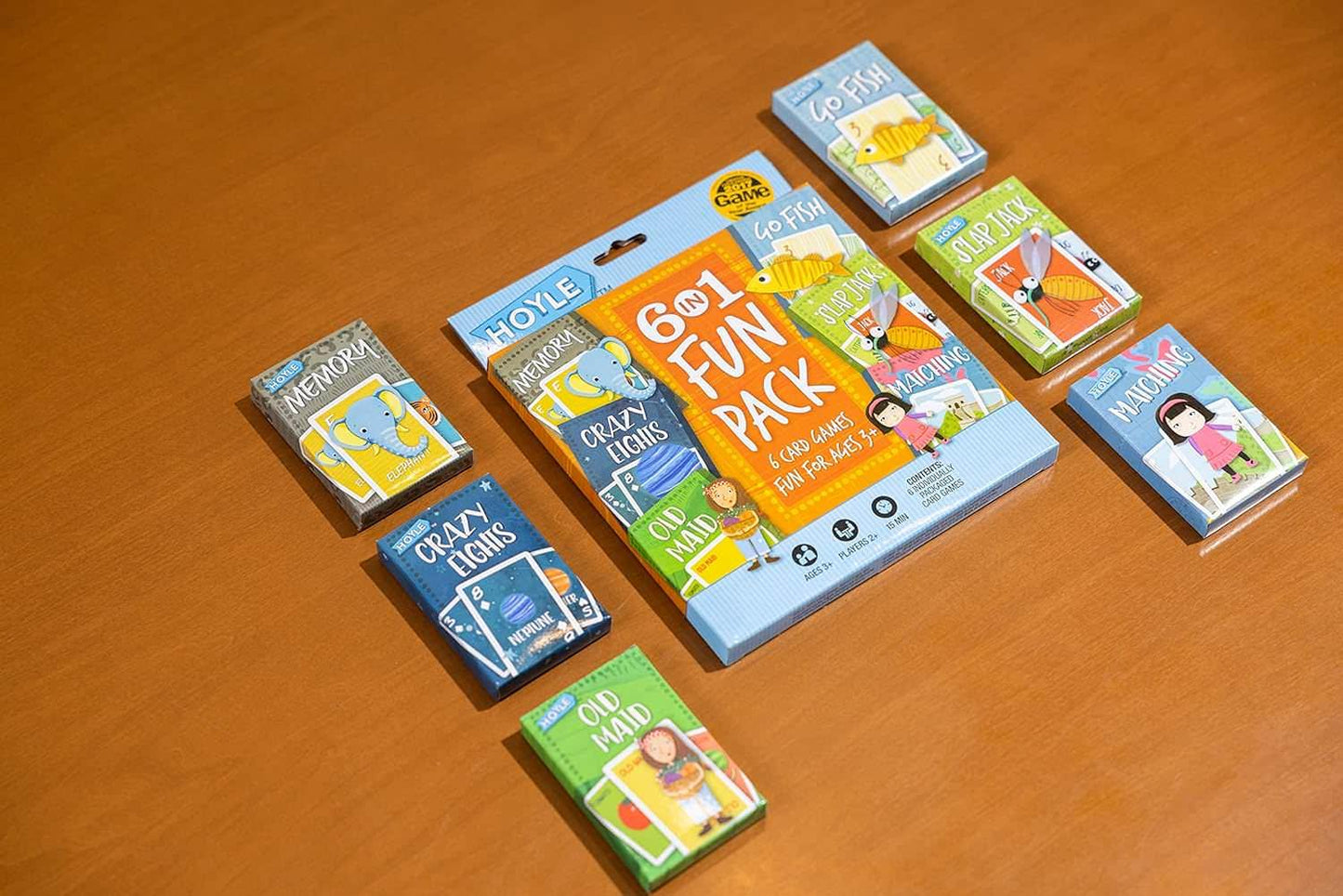 カードゲーム 6 in 1 Fun Pack Classic Children's Games 子供向け 定番カードゲームセット 家族団らん 知育 成長サポート 3歳以上対応 カラフルイラスト 観察力記憶力集中力反射神経養成 社会性コミュニケーション促進 
