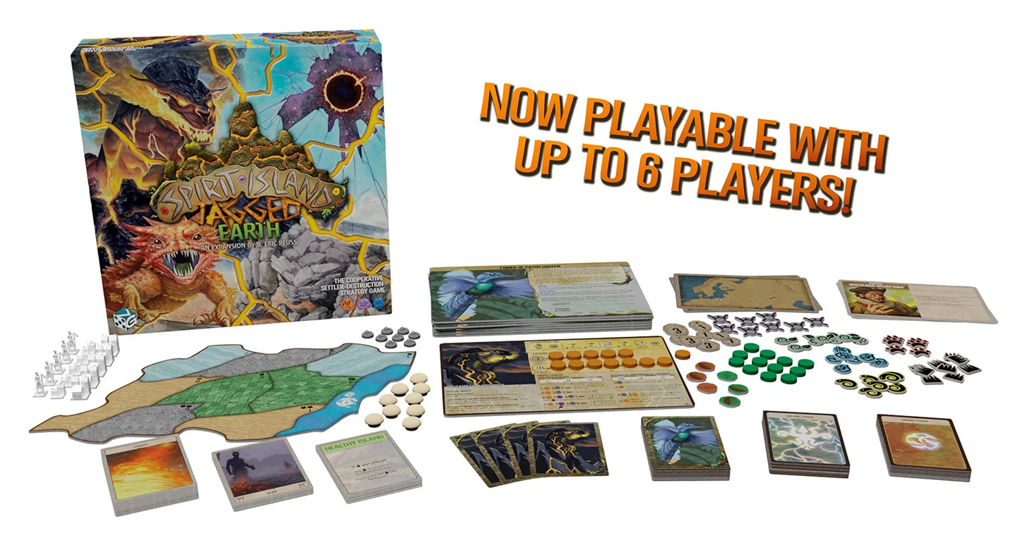 ボードゲーム Spirit Island Jagged Earth 拡張セット スピリットアイランド ブランド 新スピリット十体 新敵二種 新トークン導入 プレイ人数最大四人対応 追加シナリオ三種 大規模協力プレイ 多様な戦略 探検者とDahan 