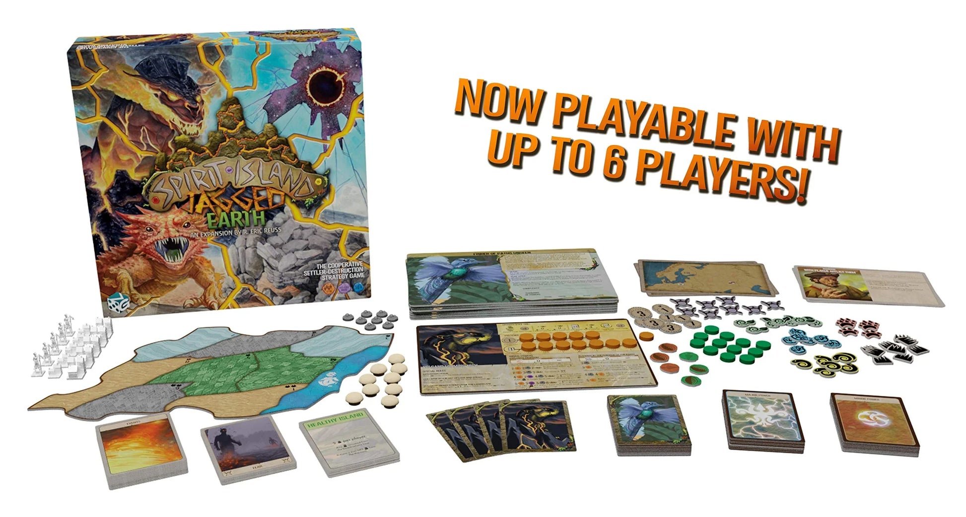 ボードゲーム Spirit Island Jagged Earth 拡張セット スピリットアイランド ブランド 新スピリット十体 新敵二種 新トークン導入 プレイ人数最大四人対応 追加シナリオ三種 大規模協力プレイ 多様な戦略 探検者とDahan 