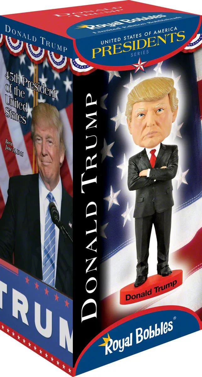 フィギュア アメリカ歴代大統領コレクション ドナルド・トランプ 第45代アメリカ合衆国大統領 ロイヤルボブルス 高品質ポリレジン素材 手作業塗装 首振り機能付き シリアルナンバー ホログラム付き コレクターズ限定ボックス