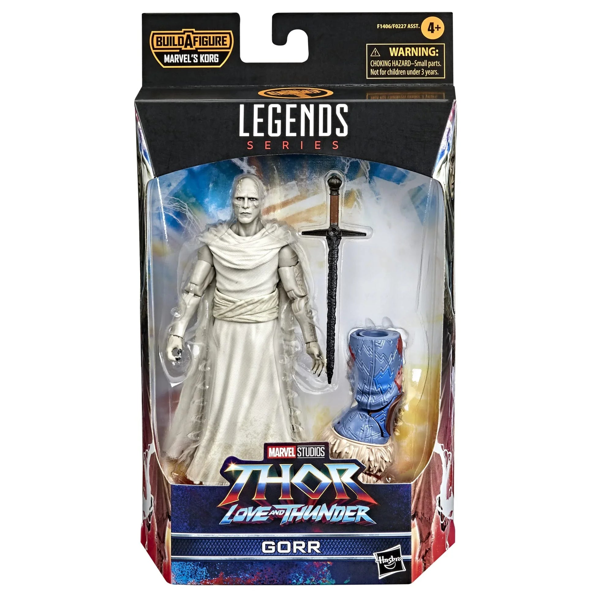 アウトレット品 フィギュア ゴア・ザ・ゴッド・ブッチャー マーベルレジェンドシリーズ ハズブロ 6インチ 約15cm 映画 ソー ラブ＆サンダー クリスチャン・ベール演じる神殺し ヌル 黒い存在 オールブラック・ネクロソード 付属
