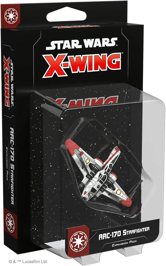 ミニチュアゲーム ARC-170 Starfighter X-Wing 2nd Ed Galactic Republic 重装備スターファイター 後部ガンナー搭載 全方位攻撃可能 精巧塗装 多彩パイロット14枚アップグレードカード豊富 武装強化 魚雷システム搭載 