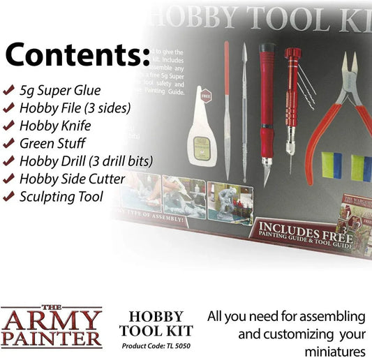 ホビーツールキット The Army Painter ホビーツールキット The Army Painter オールインワン ミニチュア製作セット 高品質ドリル ホビーナイフ ダイヤモンドファイル スカルプトツール グリーンスタフ スーパーグルー