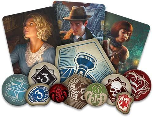 カードゲーム アーカムホラー ザ・カードゲーム リバイズドコアセット Fantasy Flight Games 協力型 ホラー テーマ 調査員 4人プレイ可能 キャンペーン形式 30分から1時間 プレイ時間 深みのある物語 戦略性 人気 英語版 