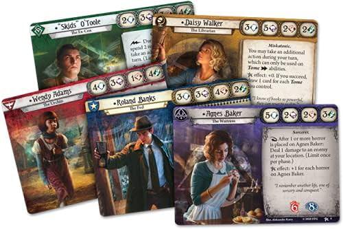カードゲーム アーカムホラー ザ・カードゲーム リバイズドコアセット Fantasy Flight Games 協力型 ホラー テーマ 調査員 4人プレイ可能 キャンペーン形式 30分から1時間 プレイ時間 深みのある物語 戦略性 人気 英語版 