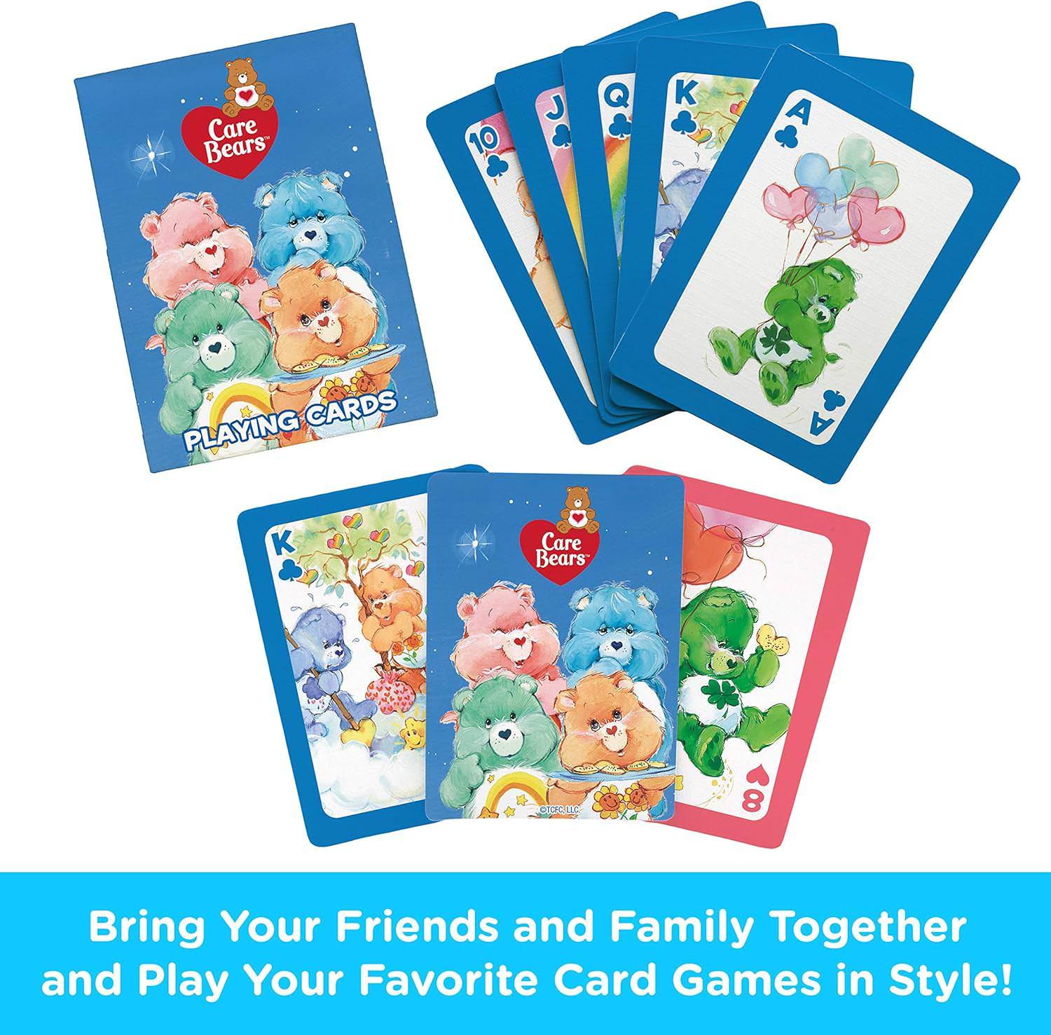 トランプ ケアベア Care Bears トランプ 高品質カード カラフルデザイン 公式ライセンス プレイングカード 心温まるキャラクター 多彩なゲーム対応 耐久性抜群 リネン仕上げ 52枚カードセット ジョーカー含む 6歳以上対象 