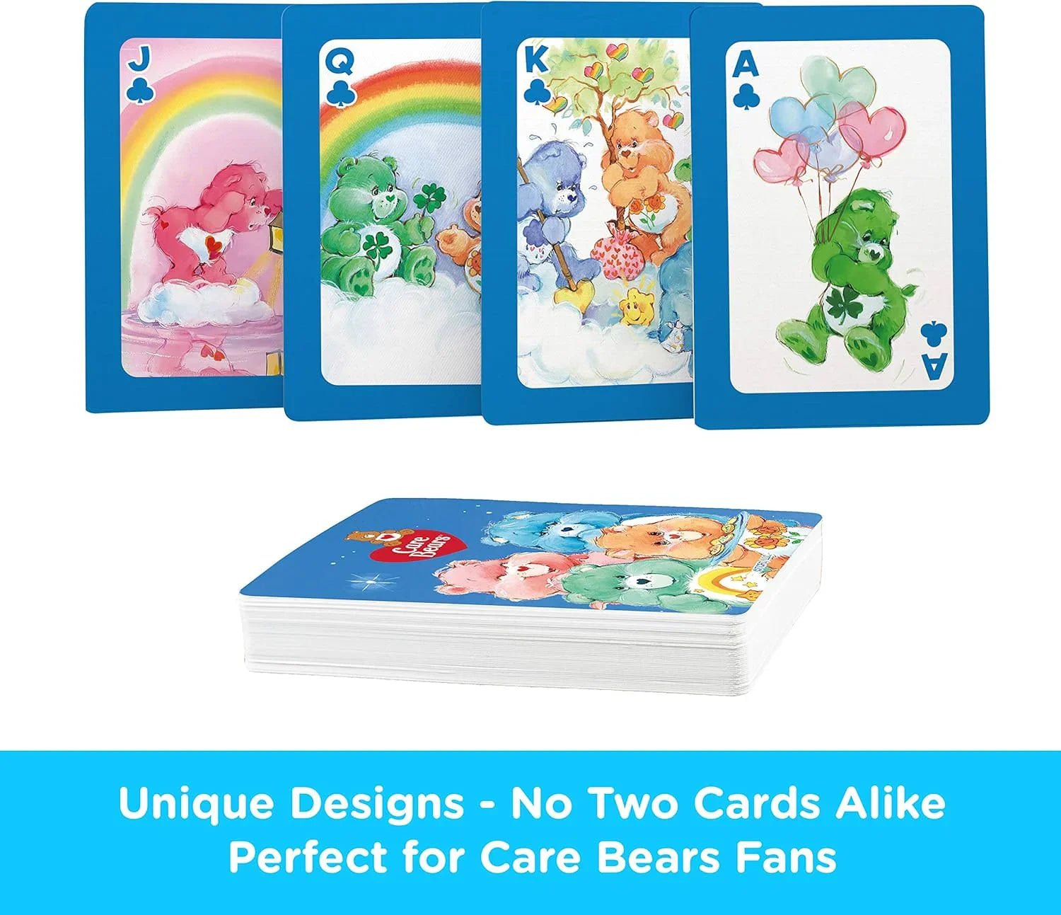 トランプ ケアベア Care Bears トランプ 高品質カード カラフルデザイン 公式ライセンス プレイングカード 心温まるキャラクター 多彩なゲーム対応 耐久性抜群 リネン仕上げ 52枚カードセット ジョーカー含む 6歳以上対象 