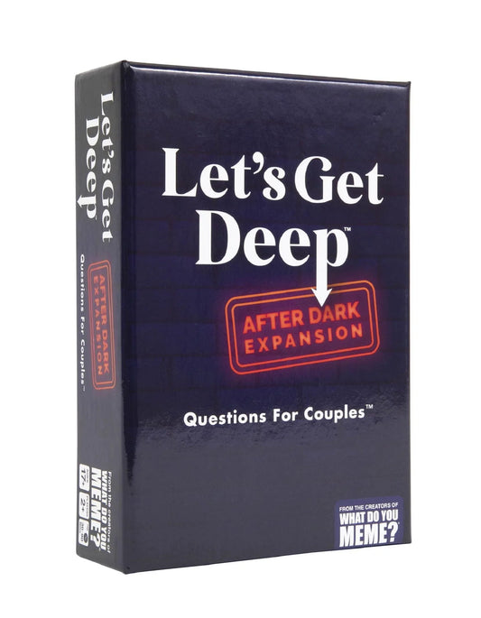パーティゲーム Let's Get Deep After Dark 拡張パック メインゲーム連携 必要 17歳以上対象 150枚質問カード アイスブレーカー ディープ ディーパー レベル3 親密度向上 友人 カップル用 時間調整可能 大人向けゲーム 