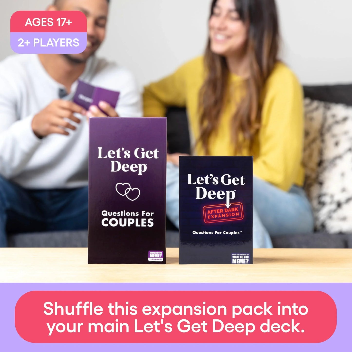 パーティゲーム Let's Get Deep After Dark 拡張パック メインゲーム連携 必要 17歳以上対象 150枚質問カード アイスブレーカー ディープ ディーパー レベル3 親密度向上 友人 カップル用 時間調整可能 大人向けゲーム 