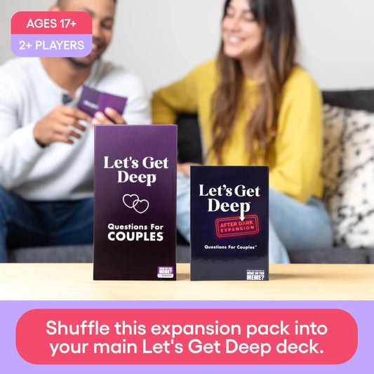 パーティゲーム Let's Get Deep After Dark 拡張パック メインゲーム連携 必要 17歳以上対象 150枚質問カード アイスブレーカー ディープ ディーパー レベル3 親密度向上 友人 カップル用 時間調整可能 大人向けゲーム 