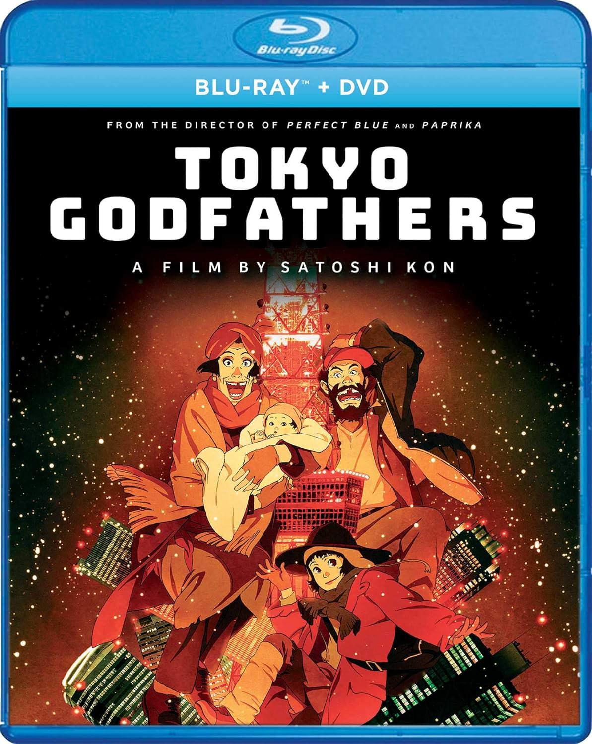 Blu-ray/DVD 東京ゴッドファーザーズ 今敏監督 古谷庄五監督 社会的弱者 ホームレス 赤ちゃん発見 クリスマスイブ 東京冬物語 奇跡の物語 心温まるアニメーション 高品質映像 音声 豪華声優陣 江守徹 梅垣義明 岡本綾 92分 北米輸入版 Blu-ray DVD