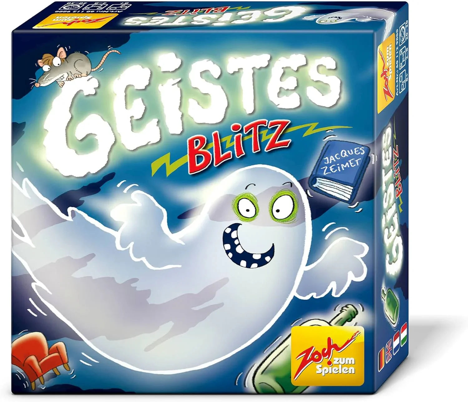 ボードゲーム おばけキャッチ Geistesblitz 反射神経判断力訓練 木製フィギュア5種多人数対応 家族友人向け コンパクト携帯性 脳トレ効果 白熱対戦ルールシンプル プレイ時間約20分 8歳以上