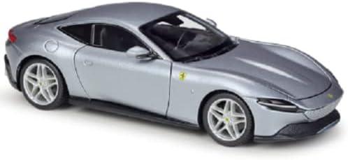 ミニカー Bburago フェラーリ ローマ 1/24 ダイキャストモデル フェラーリ 最新GTモデル グレー ボディカラー 流麗なライン 精密ディテール 美麗グリル本格塗装 高完成度ダイキャスト製 インテリア再現 2＋2シーター グランドツアラー