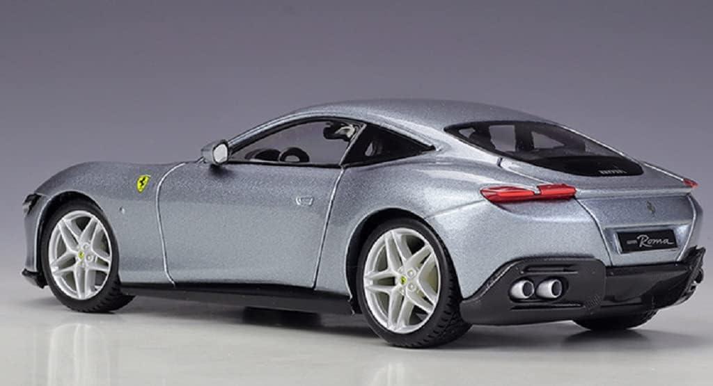 ミニカー Bburago フェラーリ ローマ 1/24 ダイキャストモデル フェラーリ 最新GTモデル グレー ボディカラー 流麗なライン 精密ディテール 美麗グリル本格塗装 高完成度ダイキャスト製 インテリア再現 2＋2シーター グランドツアラー