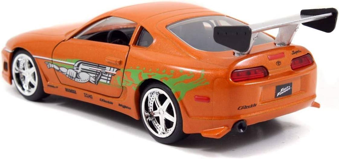 ミニカー トヨタ スープラ ワイルドスピード ブライアン オレンジ 1995年型 1 24スケール JADA TOYS 映画公式ライセンスモデル 精巧な再現と迫力のある車体ディテール 映画感動ハンドメイド仕様 ムービーコレクション 限定仕様 イベント