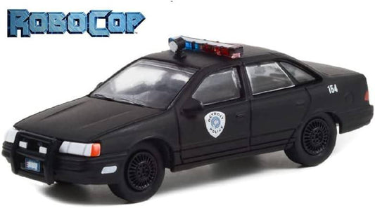 ミニカー コレクション GREENLIGHT フォード トーラスLX ロボコップ 1986 1/64 デトロイト警察 パトカー ハリウッドシリーズ パトライト装備 精密再現 モデルカー ダイキャスト 映画カー コレクターアイテム 限定モデル - Trade Center