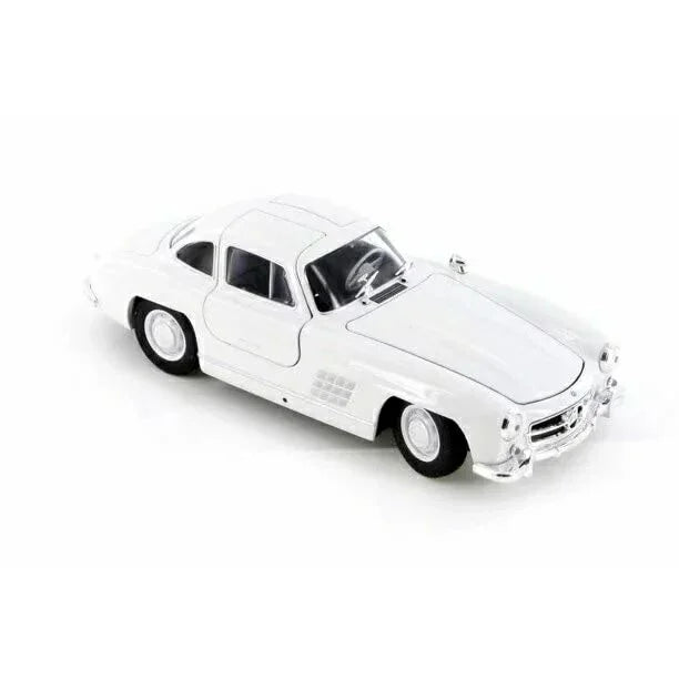ミニカー メルセデス ベンツ 300 SL W198 1 24スケール WELLY ホワイト ボディ ガルウィングドア 上開きドア 1954年 クラシックカー コレクション 高精細 再現 精密模型 スポーツカー ファン 贈り物 特別な存在感 ディスプレイ向け 限定モデル