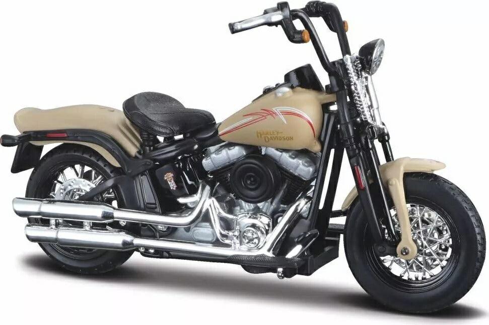 ミニカー モデルカー Maisto マイスト Harley Davidson ハーレーダビッドソン FLSTSB クロスボーンズ 2008年 1/18 ダイキャスト アメリカンバイク ソフテイルモデル ブラック ゴールドアクセント スプリンガーフォーク 21インチ - Trade Center