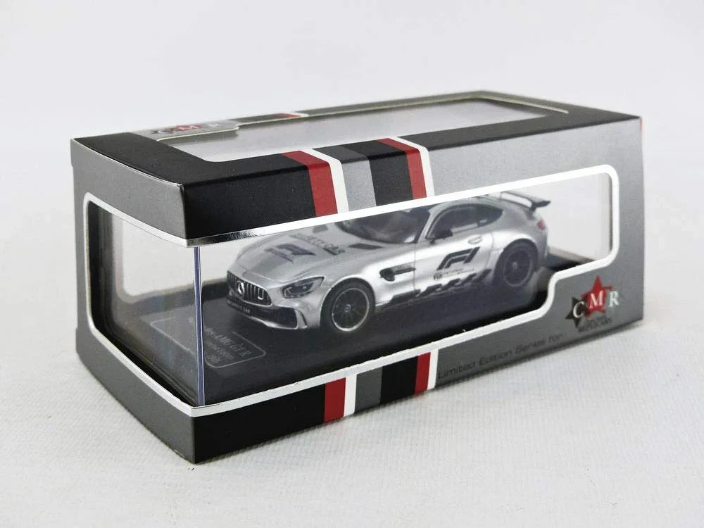 ミニカー MERCEDES BENZ AMG GTR F1 SAFETY CAR 1:43スケール CMR 2018年モデル 高性能スポーツカー ベース V8ツインターボエンジン 585馬力 0-100km/h加速3.6秒 F1セーフティーカー 特別装備 ライトバー 通信機器 モニター タイヤ温度管理システム
