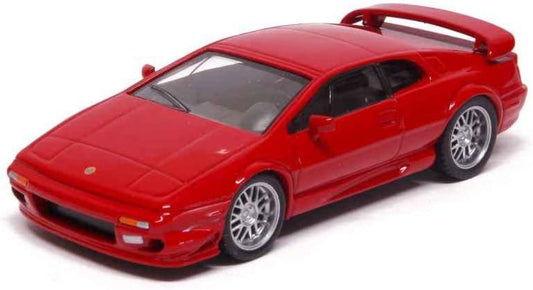 ミニカー ロータス エスプリ V8 1/43 スポーツカー ロータス 高精細ディテール 赤ボディ 精巧再現 英国伝説車 書斎 リビング インテリア映え 手のひらサイズ 高性能350馬力 0-100km加速4.9秒 空力技術 安定走行 快適サスペンション 贅沢内装