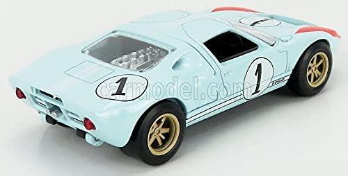 ミニカー フォード GT40 ガルフ ルマン24時間 1968 1/43 NOREV ノレブ 鮮やかなブルー オレンジカラーリング 緻密なボディライン エアロパーツ再現 ディスプレイケース付き モータースポーツファン向け クラシックカーコレクション向け
