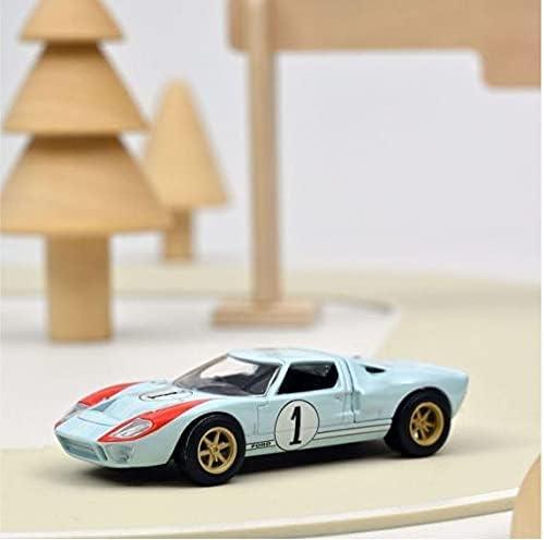 ミニカー フォード GT40 ガルフ ルマン24時間 1968 1/43 NOREV ノレブ 鮮やかなブルー オレンジカラーリング 緻密なボディライン エアロパーツ再現 ディスプレイケース付き モータースポーツファン向け クラシックカーコレクション向け