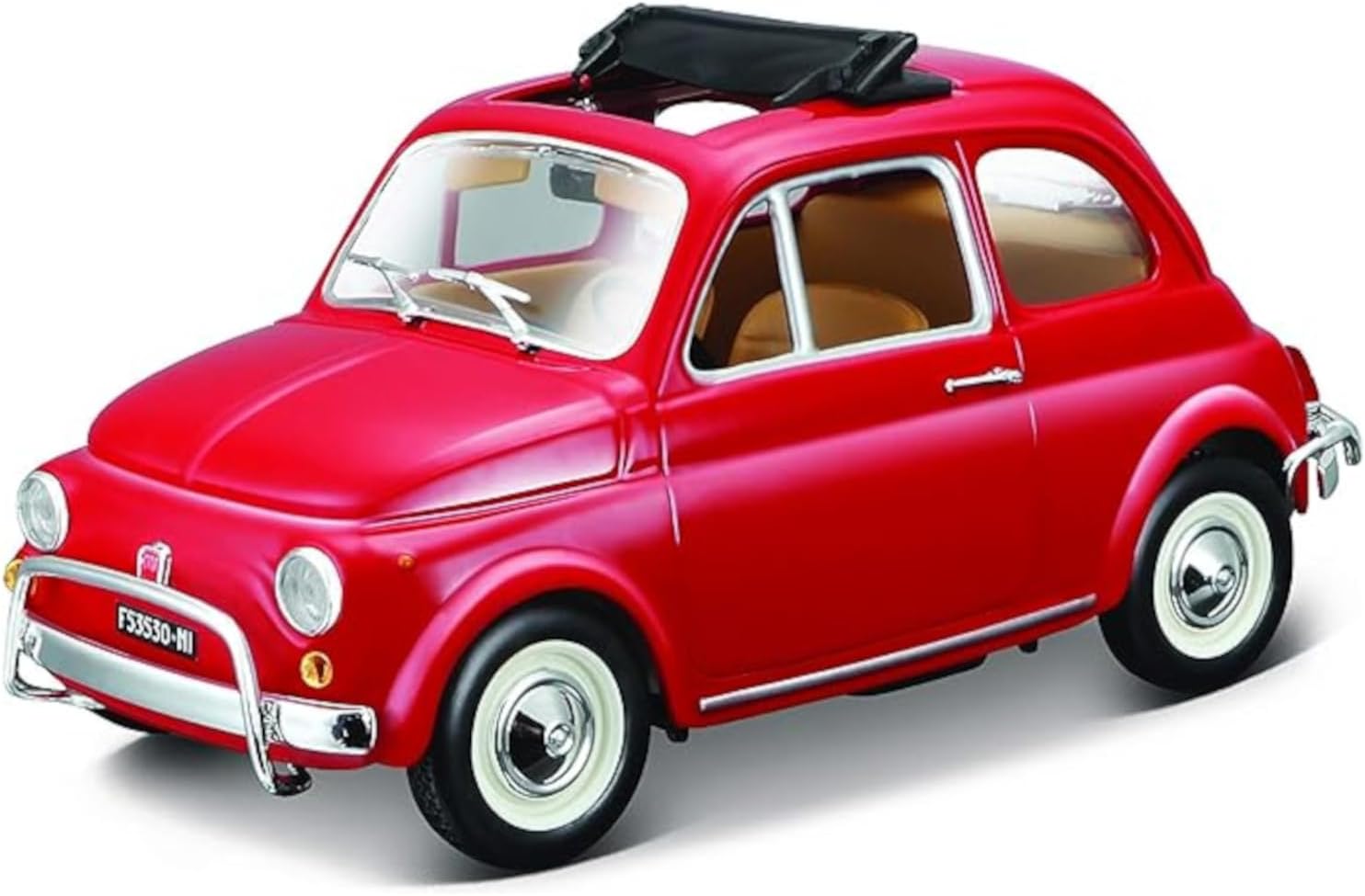 ミニカー Bburago ブラーゴ フィアット 500L 1968 1/24 ダイキャスト製 クラシックカー ビンテージ イタリア 国民車 レトロ 愛らしいデザイン 実用性 コンパクト 丸型ヘッドライト 忠実再現 手のひらサイズ 書斎 リビング インテリア スタイリッシュ ダイキャスト製 重量感