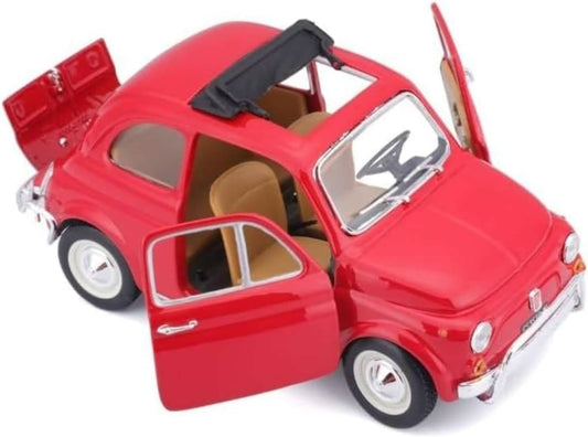 ミニカー Bburago ブラーゴ フィアット 500L 1968 1/24 ダイキャスト製 クラシックカー ビンテージ イタリア 国民車 レトロ 愛らしいデザイン 実用性 コンパクト 丸型ヘッドライト 忠実再現 手のひらサイズ 書斎 リビング インテリア スタイリッシュ ダイキャスト製 重量感