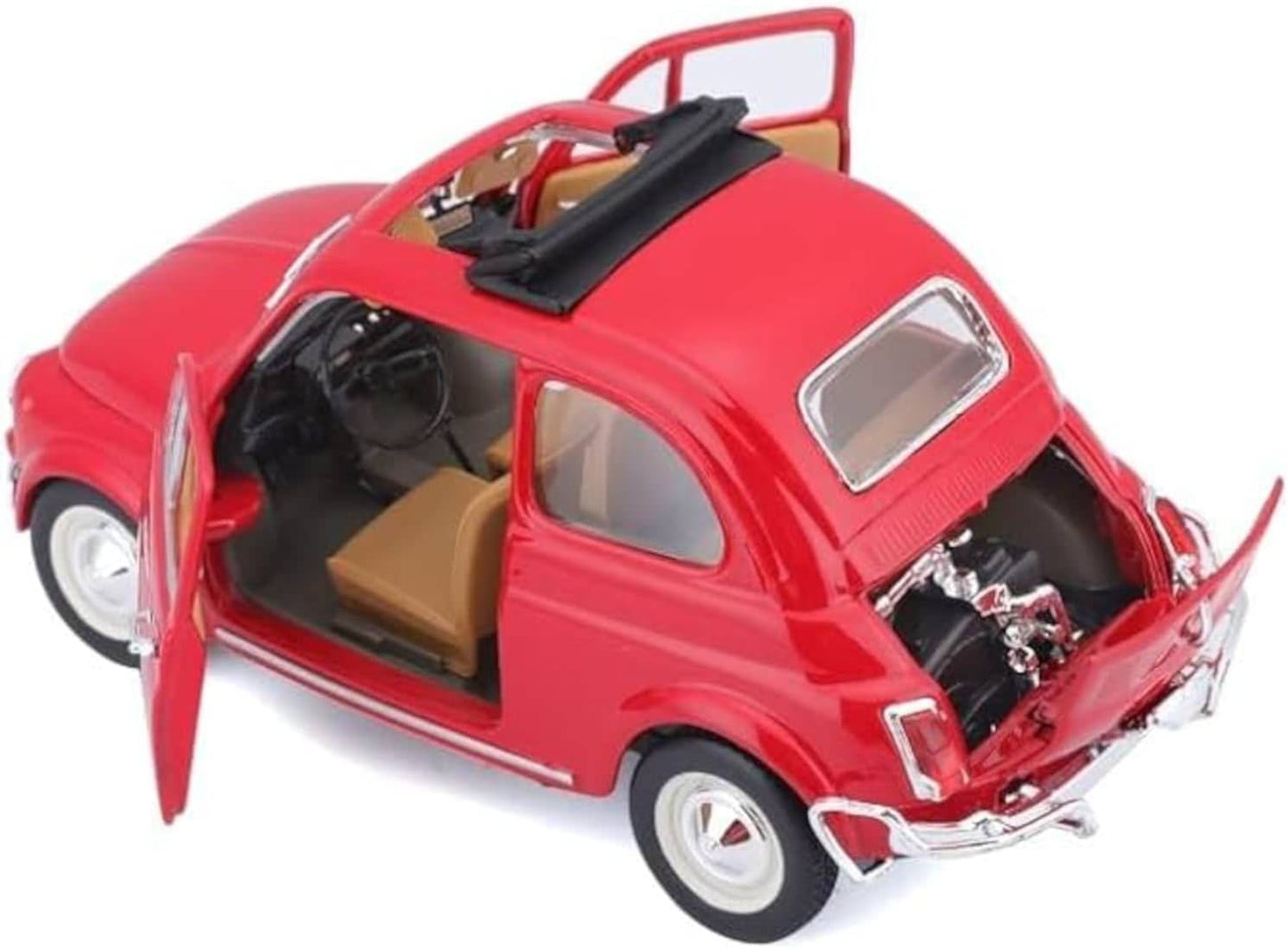ミニカー Bburago ブラーゴ フィアット 500L 1968 1/24 ダイキャスト製 クラシックカー ビンテージ イタリア 国民車 レトロ 愛らしいデザイン 実用性 コンパクト 丸型ヘッドライト 忠実再現 手のひらサイズ 書斎 リビング インテリア スタイリッシュ ダイキャスト製 重量感