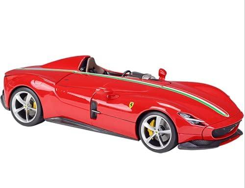 ミニカー フェラーリ モンツァSP1 ブラーゴ Iconaシリーズ 1/18スケール レーシングカー 魂継承 V12エンジン 820馬力 0-100km/h加速2.9秒 最高速度300km/h 軽量カーボンファイバーシングルシーター ウインドスクリーンなし