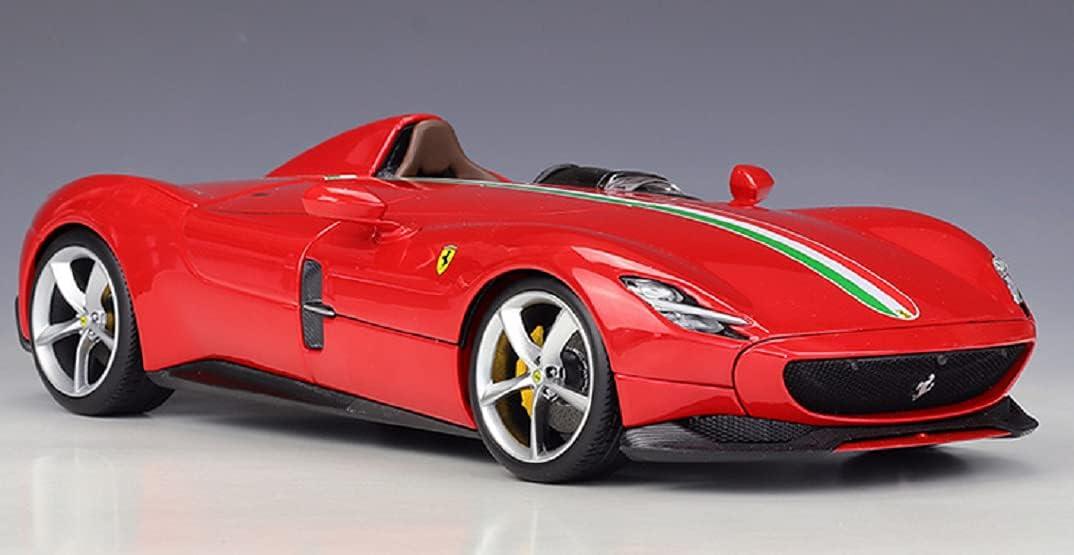 ミニカー フェラーリ モンツァSP1 ブラーゴ Iconaシリーズ 1/18スケール レーシングカー 魂継承 V12エンジン 820馬力 0-100km/h加速2.9秒 最高速度300km/h 軽量カーボンファイバーシングルシーター ウインドスクリーンなし