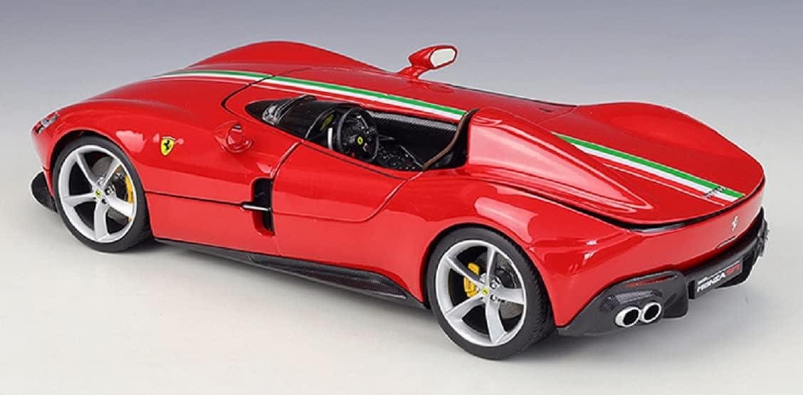 ミニカー フェラーリ モンツァSP1 ブラーゴ Iconaシリーズ 1/18スケール レーシングカー 魂継承 V12エンジン 820馬力 0-100km/h加速2.9秒 最高速度300km/h 軽量カーボンファイバーシングルシーター ウインドスクリーンなし