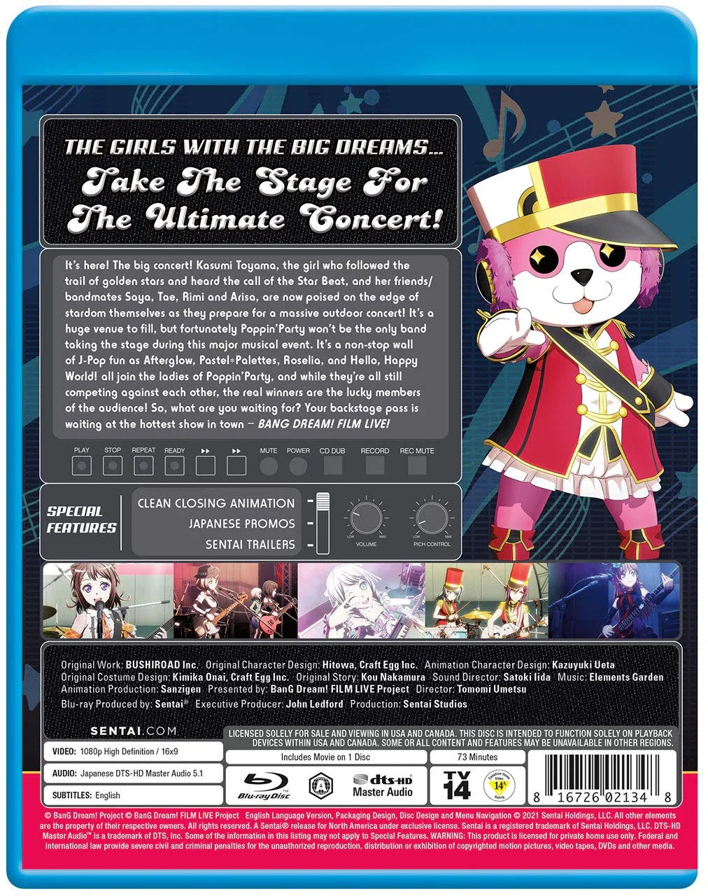 Blu-ray BanG Dream! Film Live BanG Dream! リアルとアニメが融合した革新的音楽プロジェクト Poppin Party Afterglow Pastel Palettes Roselia ハロー ハッピーワールド ライブフィルム体験 