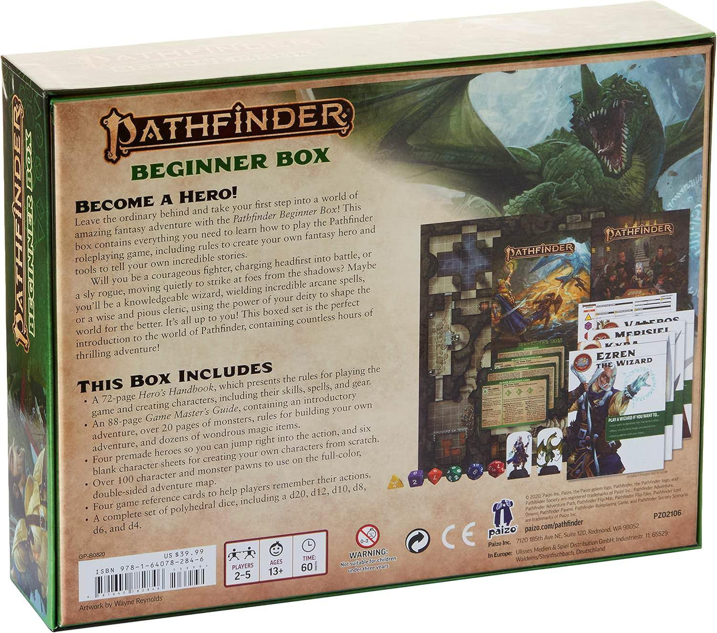 テーブルトークRPG Pathfinder Beginner Box P2 Ingles ファンタジー世界入門セット Pathfinder Roleplaying Game 完全ガイドヒーローハンドブック ゲームマスターハンドブック プリメイドキャラクター 英語版 日本語説明書なし