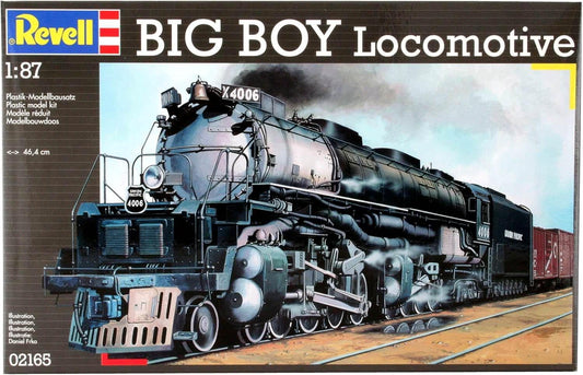 鉄道模型 Revell 1/87 Big Boy Locomotive Revell社 精密再現 HOスケール 87パーツ 全長46.4cm 4-8-8-4車輪配置 迫力の蒸気機関車組立キット 黒塗装 ガンメタリックボイラー 銀色連結棒 ユニオンパシフィック仕様デカール付