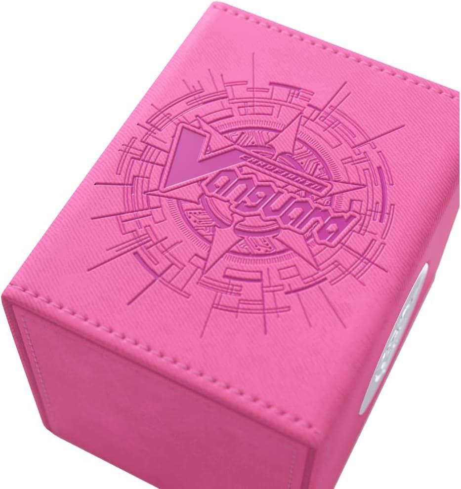 カードゲーム プレミアムデッキボックス Gamegenic Cardfight!! Vanguard Nation's Vault リリカルモナステリオ ピンクカラー 公式設計 強力マグネットロック 保護ポケット付き アクセサリー収納 ダブルスリーブ対応 50枚収納