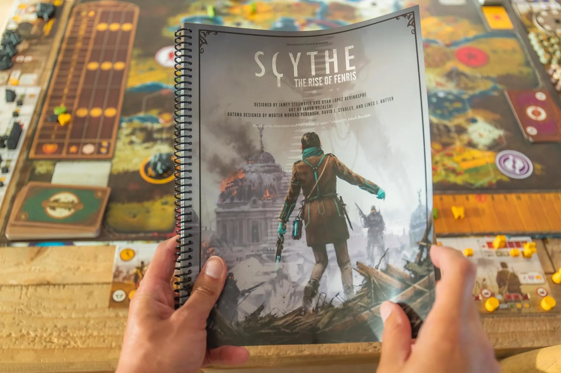 ボードゲーム Scythe The Rise of Fenris 拡張セット Scythe 高評価キャンペーン戦略ゲーム協力モジュール式システム多彩なコンポーネント13精巧ミニチュア62木製トークン豊富資源管理領土拡大持続遊戯 