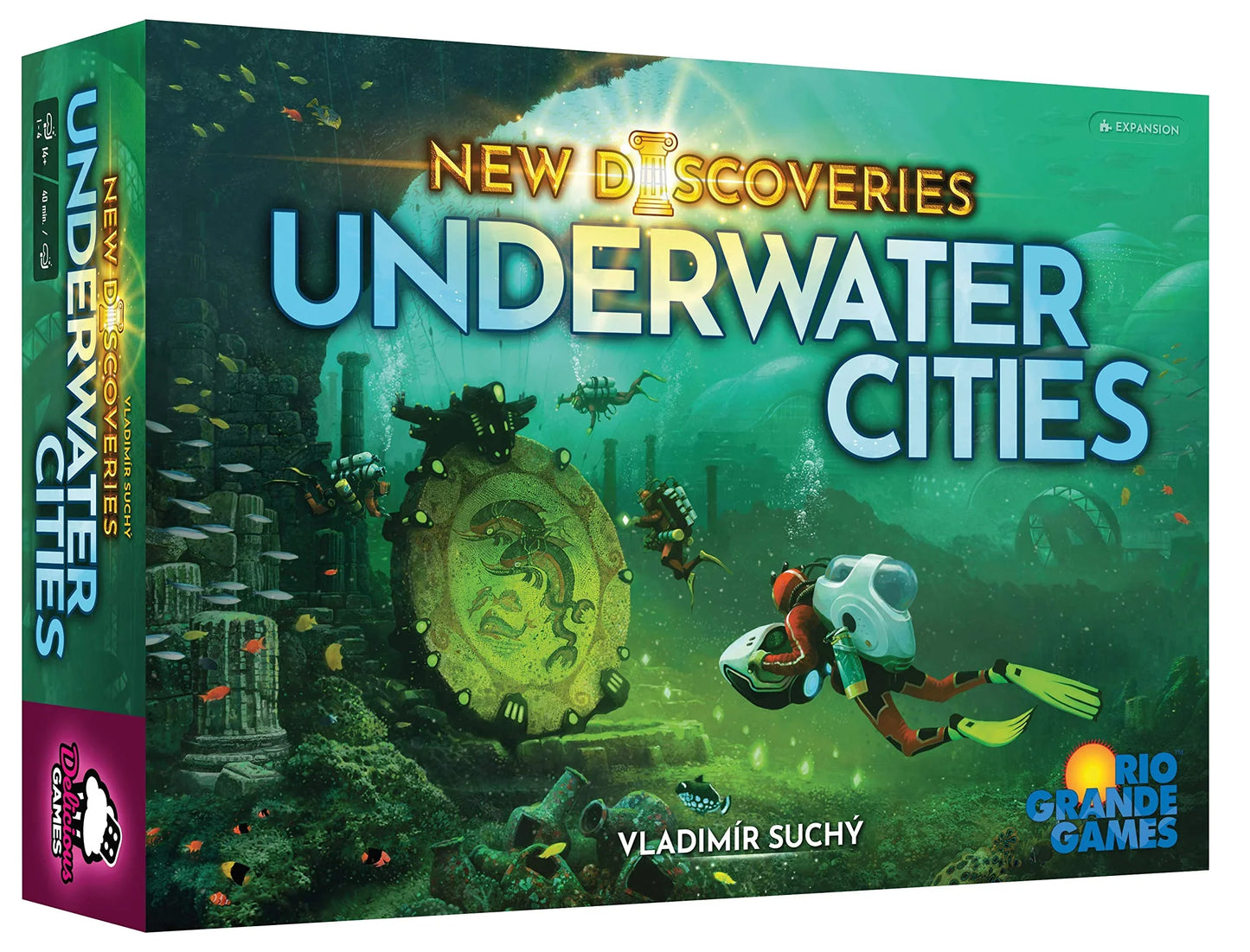 ボードゲーム Underwater Cities New Discoveries Expansion 人気基本ゲーム拡張版 海底都市建設 新戦略オプション 豊富な新カード 多層構造プレイヤーボード 博物館ボード 非対称アシスタント 海底発見名声獲得 