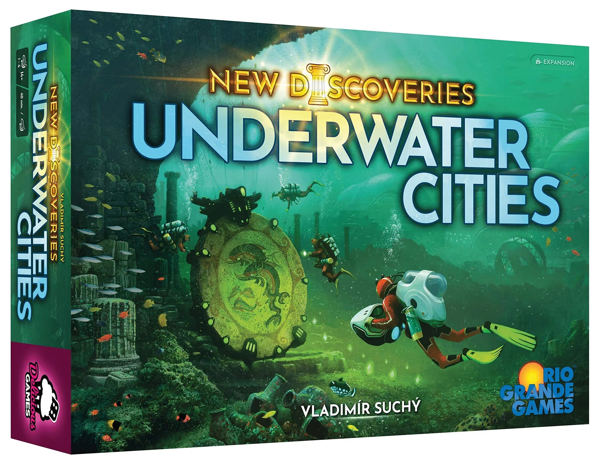 ボードゲーム Underwater Cities New Discoveries Expansion 人気基本ゲーム拡張版 海底都市建設 新戦略オプション 豊富な新カード 多層構造プレイヤーボード 博物館ボード 非対称アシスタント 海底発見名声獲得 