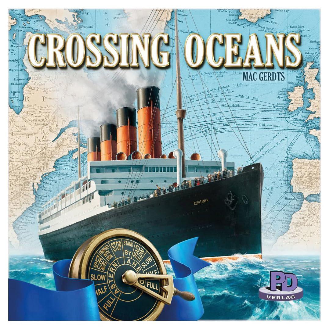 ボードゲーム Crossing Oceans Rio Grande Games 19世紀海運会社オーナー戦略艦隊構築北大西洋貿易ネットワーク拡大蒸気船獲得経済戦略航海融合60-90分プレイ